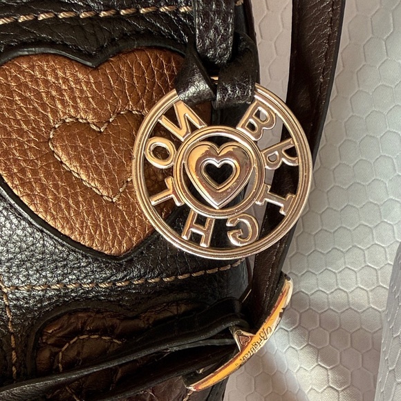 Brighton Black and Brown Heart Shoulder Bag - Picture 2 of 5